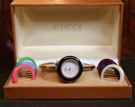 vintage gucci watch change bezel|authentic gucci bezel watch.